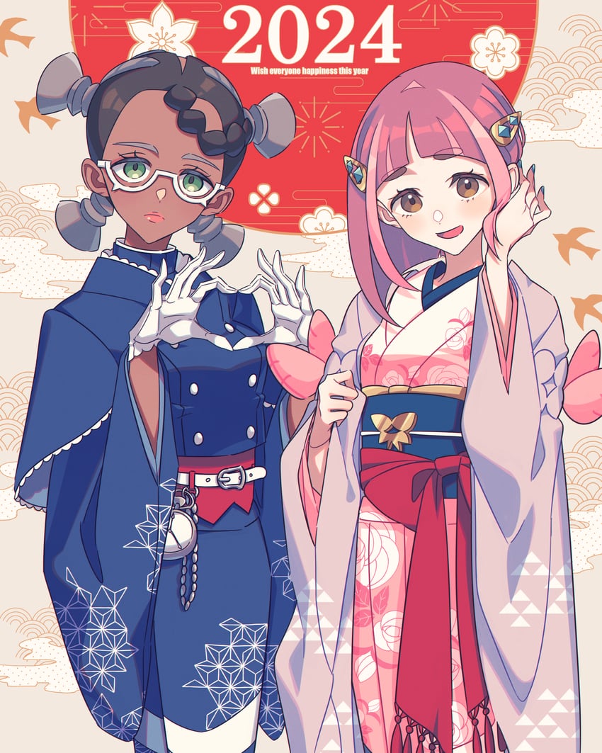 lacey and amarys (pokemon and 1 more) drawn by miri_(cherryjelly)