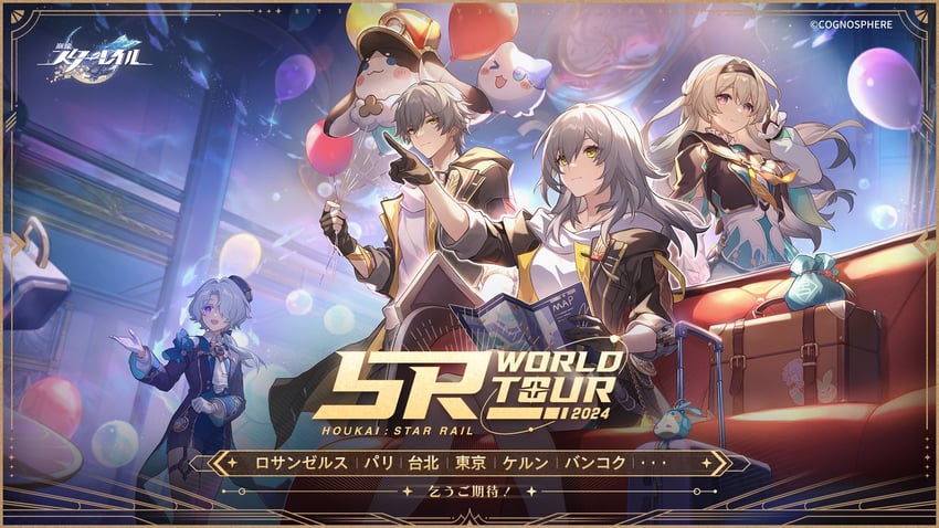 trailblazer, firefly, stelle, caelus, pom-pom, and 2 more (honkai and 1 more)