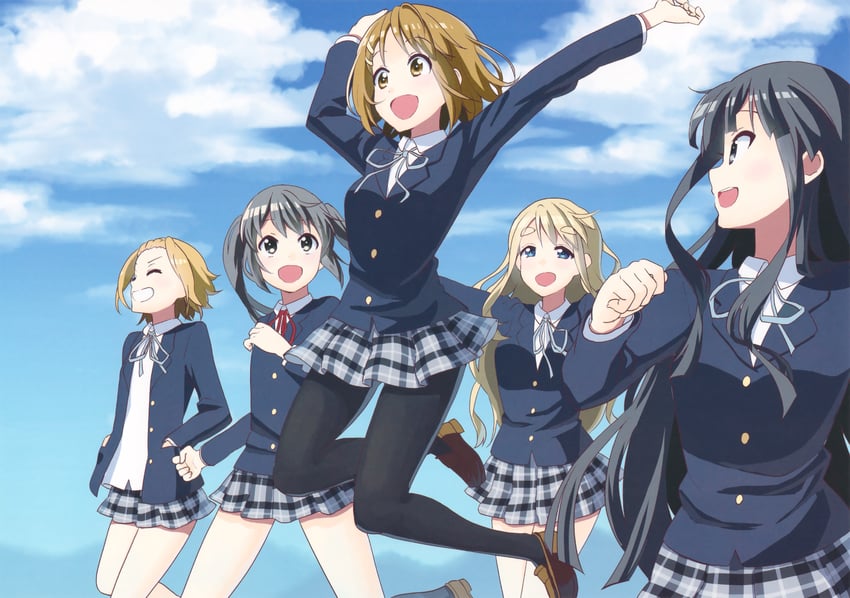 akiyama mio, nakano azusa, hirasawa yui, tainaka ritsu, and kotobuki tsumugi (k-on!) drawn by kakifly