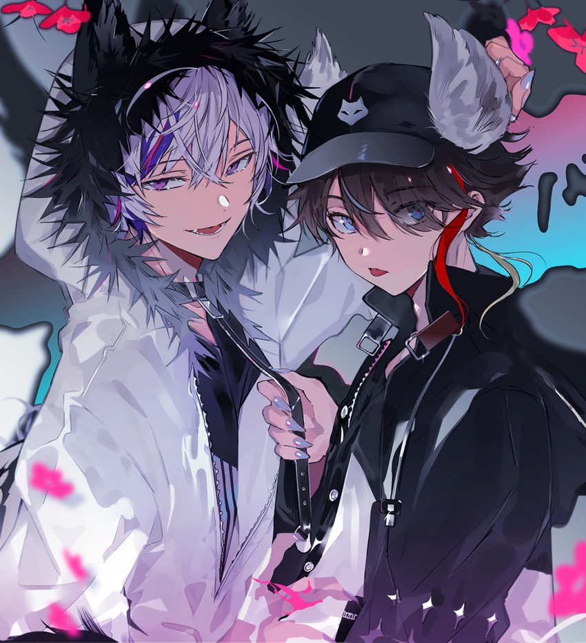 fuwa minato and saegusa akina (nijisanji) drawn by suou_(sdurorhr)