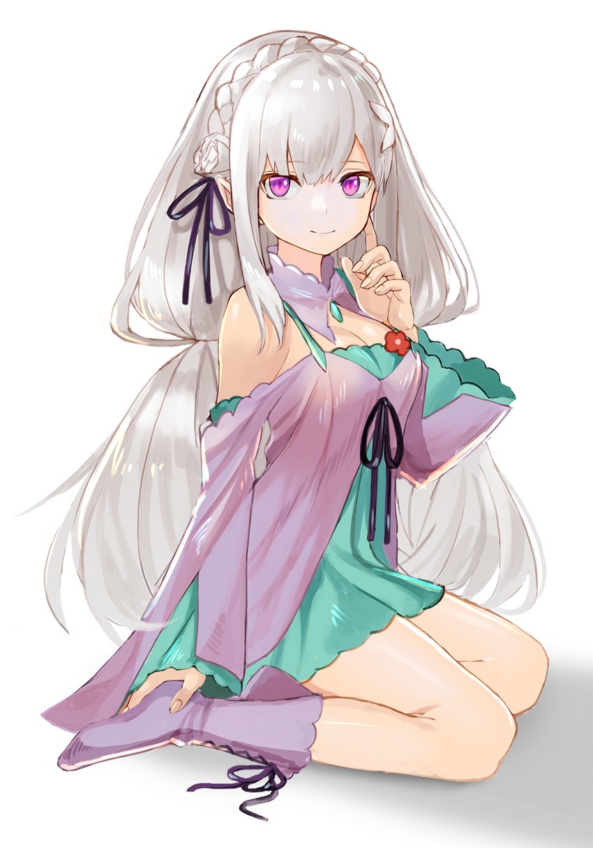 emilia (re:zero kara hajimeru isekai seikatsu) drawn by luicent