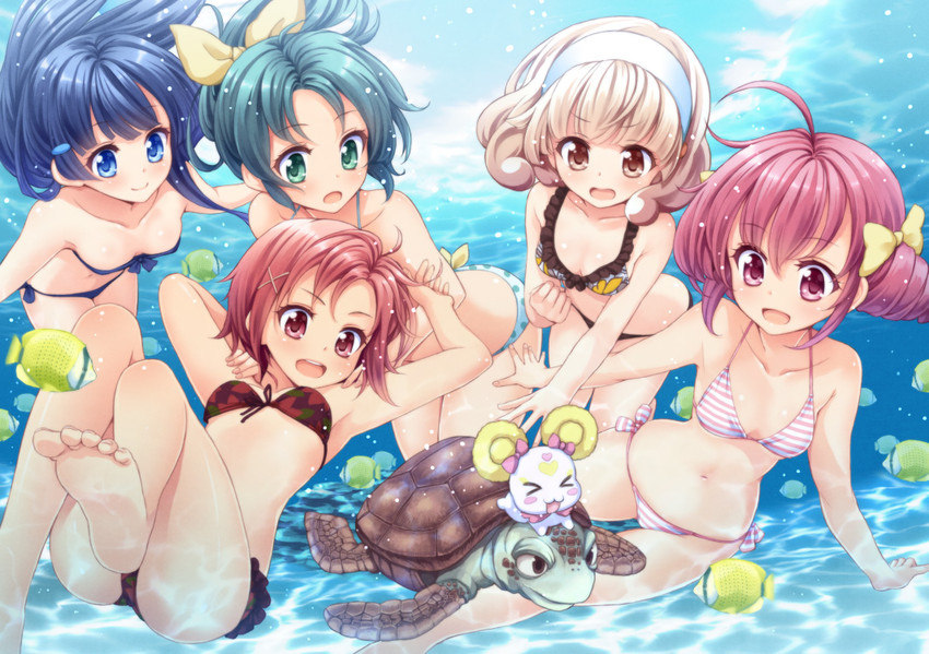 midorikawa nao, kise yayoi, aoki reika, hino akane, hoshizora miyuki, and 1 more (precure and 1 more) drawn by tokunou_shoutarou