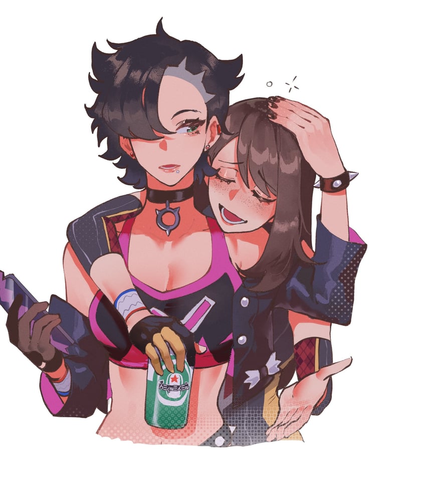 marnie and gloria (pokemon and 1 more) drawn by nyantcha