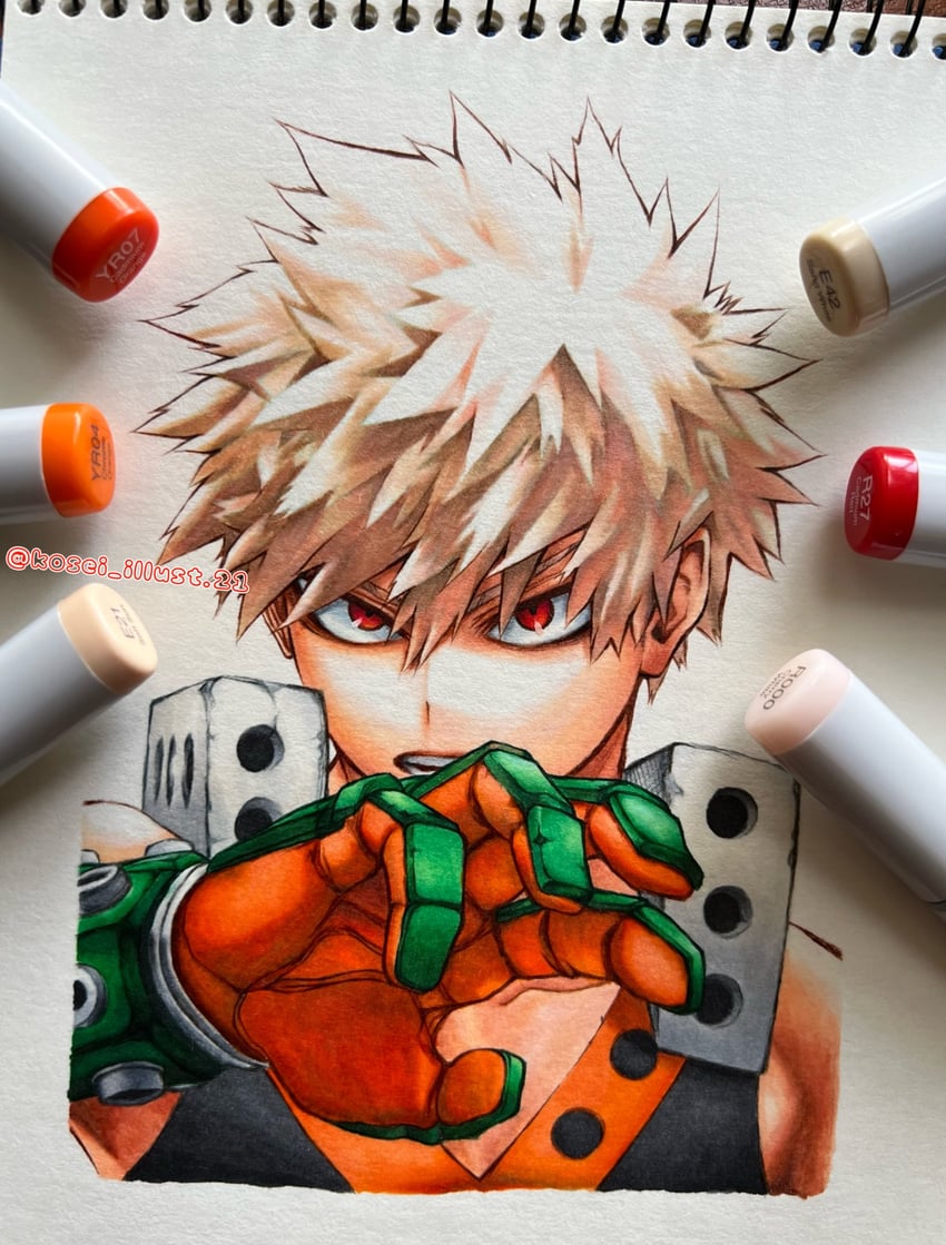bakugou katsuki (boku no hero academia) drawn by kosei_illust21