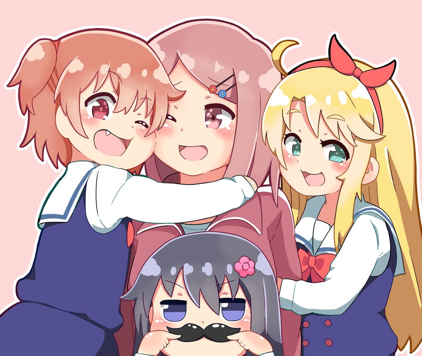 himesaka noa, shirosaki hana, hoshino miyako, and hoshino hinata (watashi ni tenshi ga maiorita!) drawn by mitsukiro