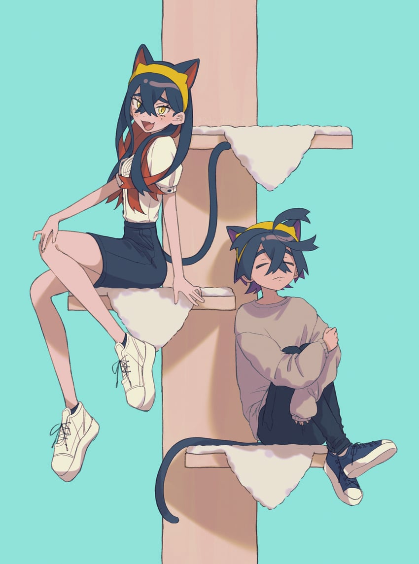 kieran and carmine (pokemon and 1 more) drawn by saba_chimera