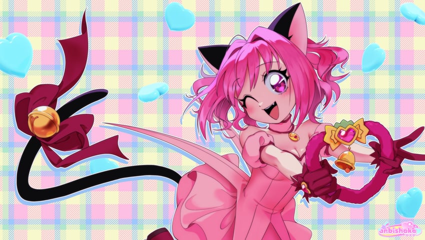 momomiya ichigo and mew ichigo (tokyo mew mew) drawn by anbishake