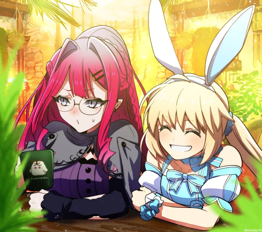 artoria pendragon, baobhan sith, artoria caster, and cernunnos (fate and 1 more) drawn by honchu