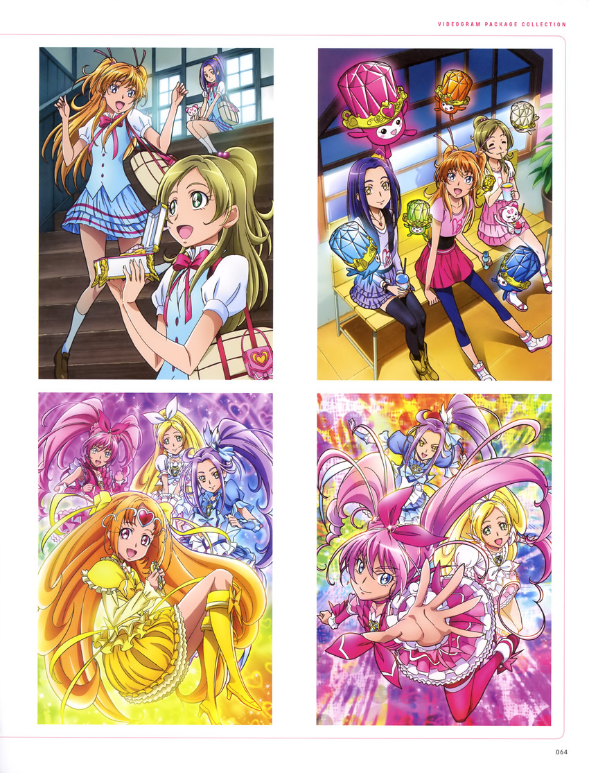 houjou hibiki, minamino kanade, cure melody, kurokawa eren, shirabe ako, and 12 more (precure and 1 more) drawn by takahashi_akira