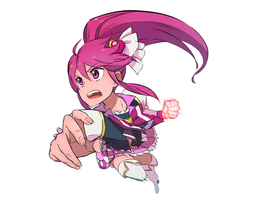 aino megumi and cure lovely (precure and 1 more) drawn by motoki_(hisano_motoki)