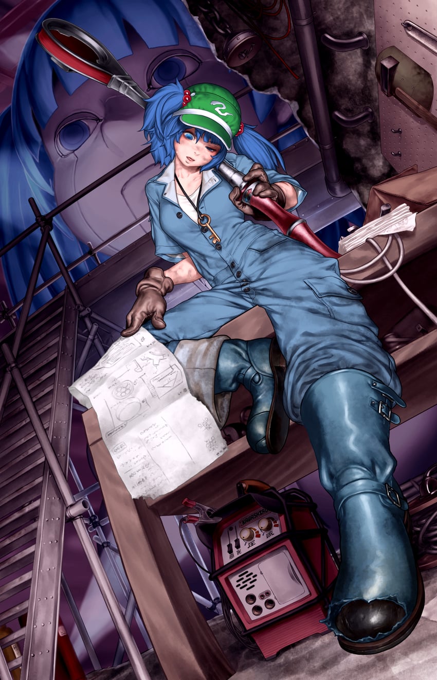kawashiro nitori (touhou) drawn by envenomist_(gengoroumaru)