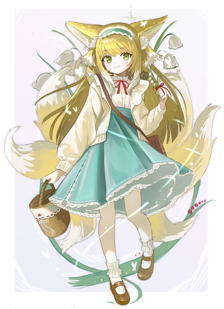 suzuran and heixiu (arknights and 1 more) drawn by nishiya_(cofffeeenomitai)