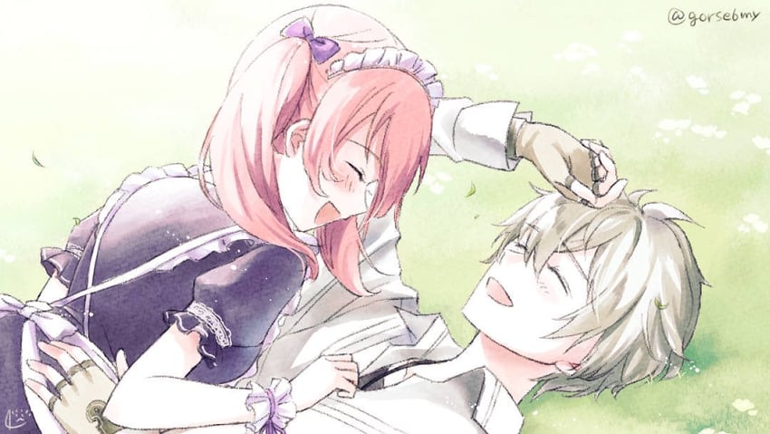 escha malier and logix ficsario (atelier and 2 more) drawn by hari_(gorse6my)