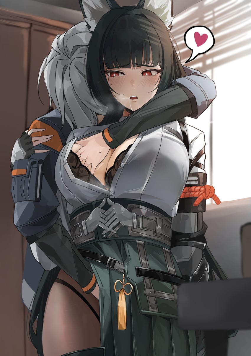 hoshimi miyabi and wise (zenless zone zero) drawn by miz_blank