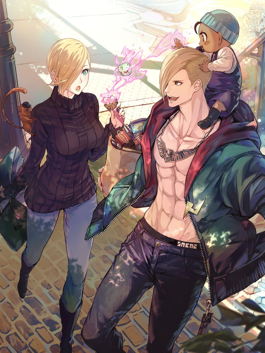 ed, falke, and goliath (street fighter and 1 more) drawn by rinzo