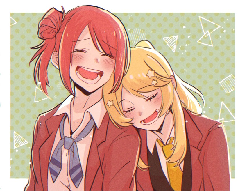 ootsuki aruru and kano misora (shoujo kageki revue starlight and 1 more) drawn by jingo_kajiki
