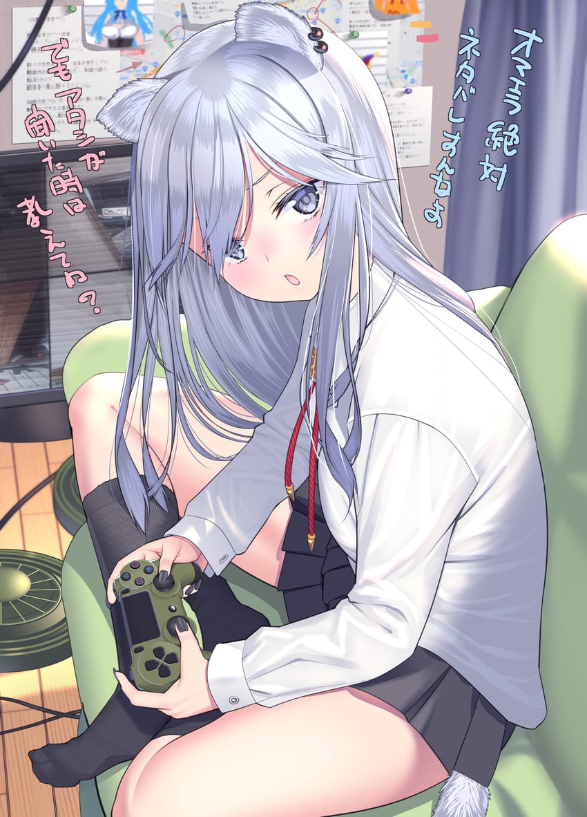 yukihana lamy and shishiro botan (hololive) drawn by coffee_cat