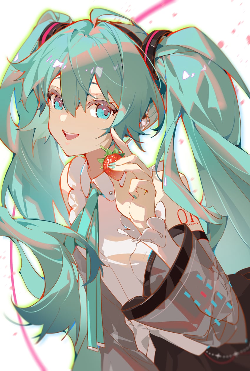 hatsune miku (vocaloid and 1 more) drawn by indai_(3330425)