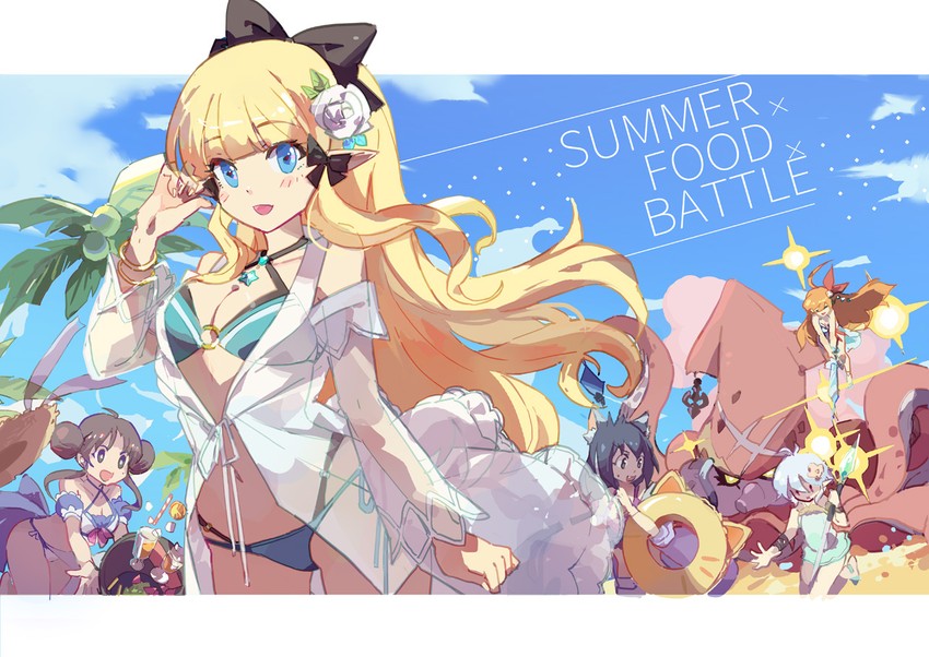 karyl, kokkoro, pecorine, saren, and suzume (princess connect!) drawn by mao_xiaozha_(rumiechen)