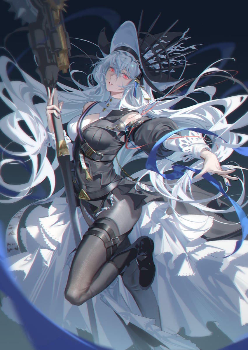 specter and specter the unchained (arknights) drawn by helsura_(laurenc15933866)