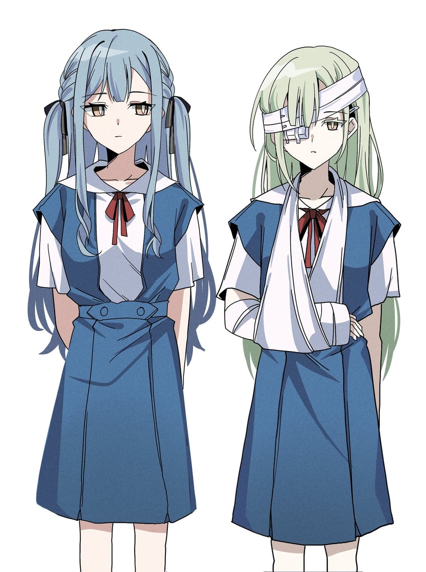 togawa sakiko and wakaba mutsumi (bang dream! and 2 more) drawn by bucishiro
