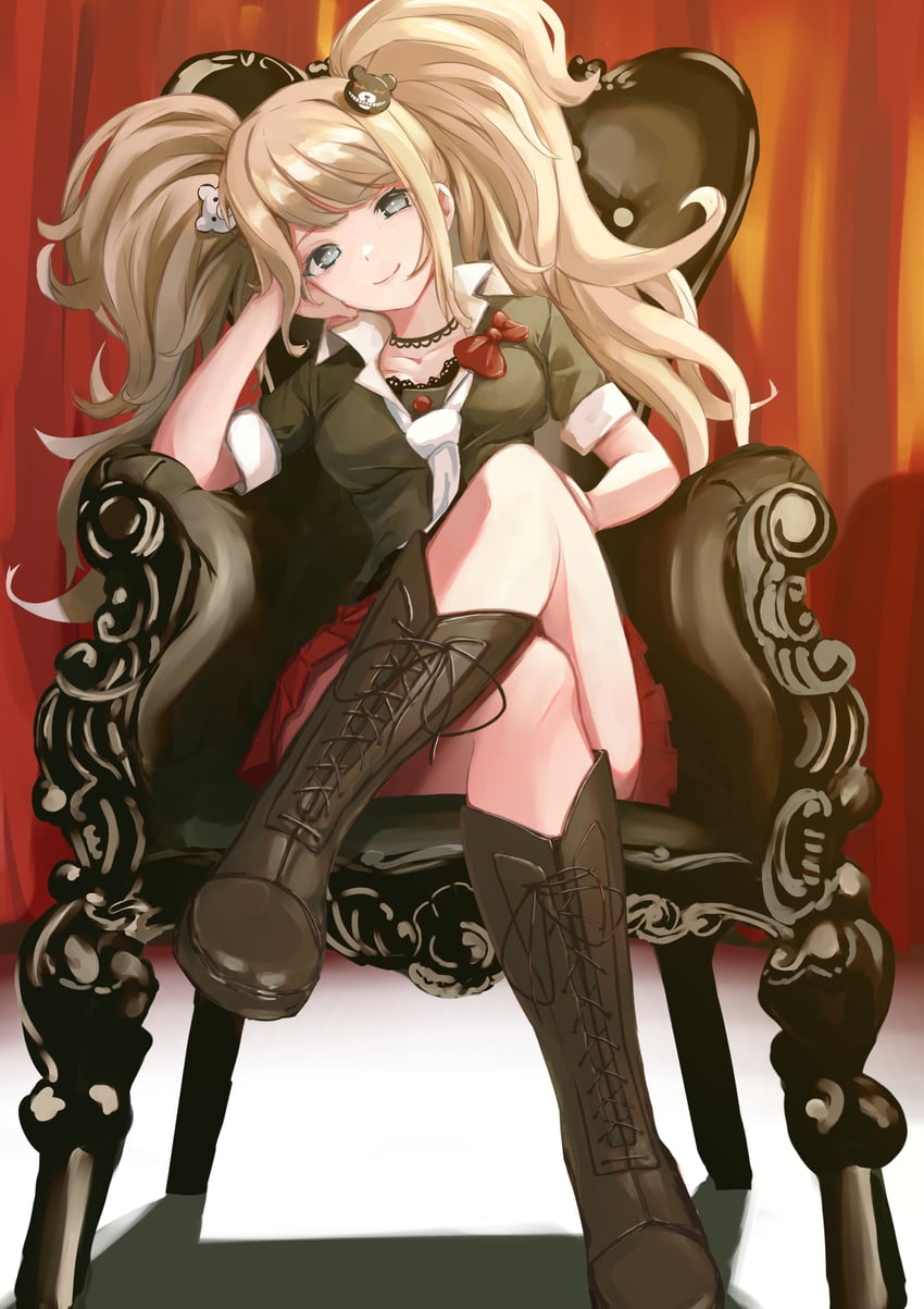 enoshima junko (danganronpa and 1 more) drawn by nes_0