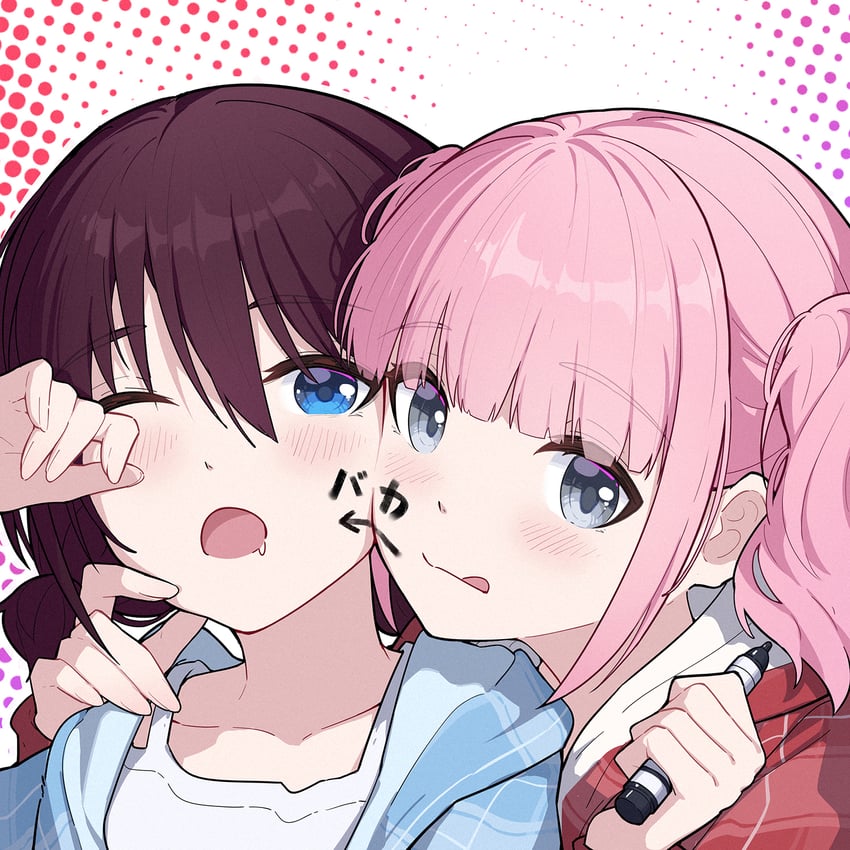 iseri nina and hina (girls band cry) drawn by yun_cao_bing