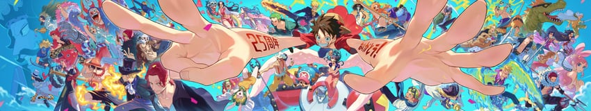 nami, monkey d. luffy, nico robin, roronoa zoro, sanji, and 42 more (one piece) drawn by qin_(7833198)