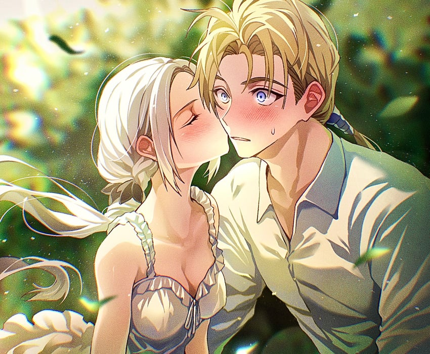 edelgard von hresvelg and dimitri alexandre blaiddyd (fire emblem and 2 more) drawn by soma_otakuu