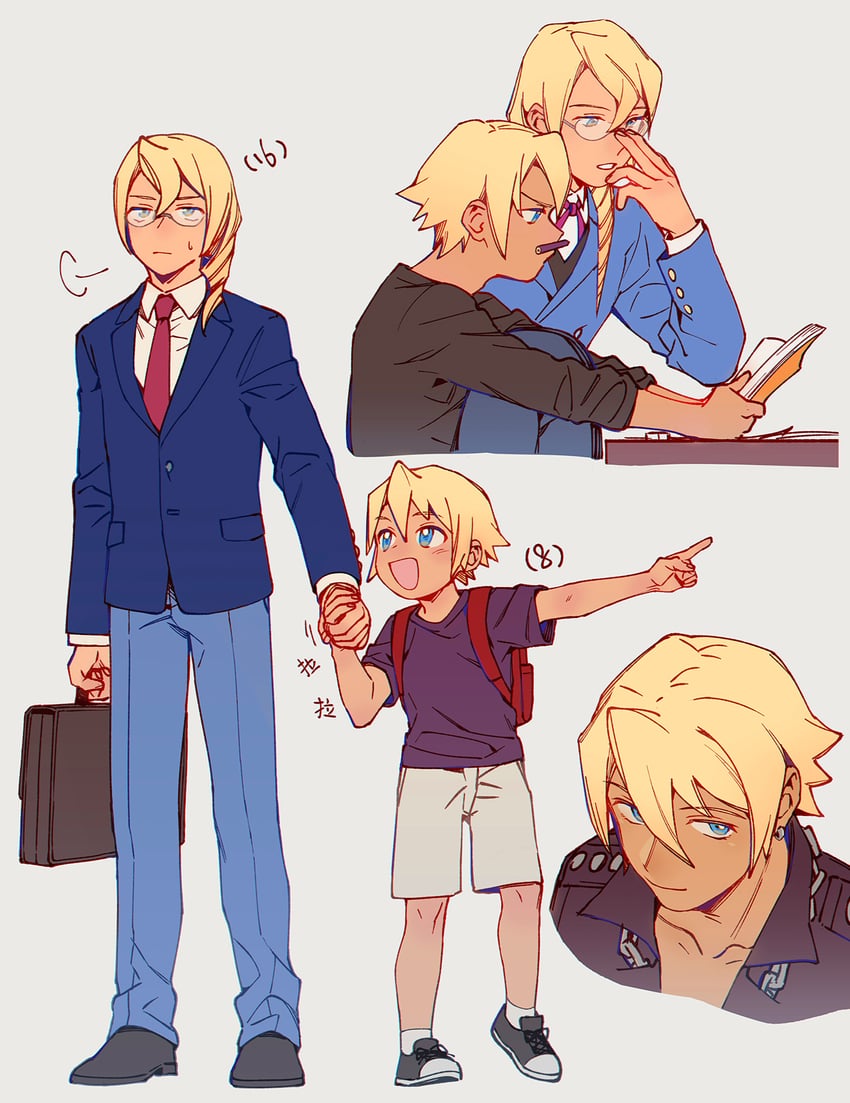 klavier gavin and kristoph gavin (ace attorney and 1 more) drawn by hi-fi_(fijazzy)