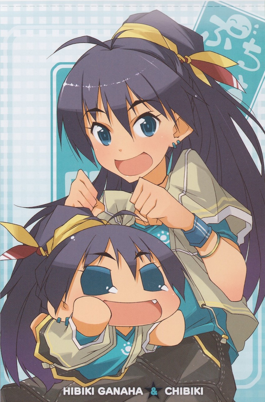 ganaha hibiki and chibiki (idolmaster and 1 more) drawn by akane_yuki