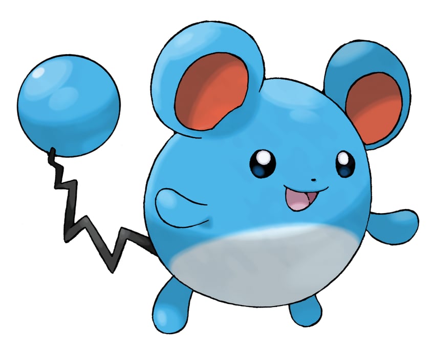 marill (pokemon and 1 more) drawn by sugimori_ken