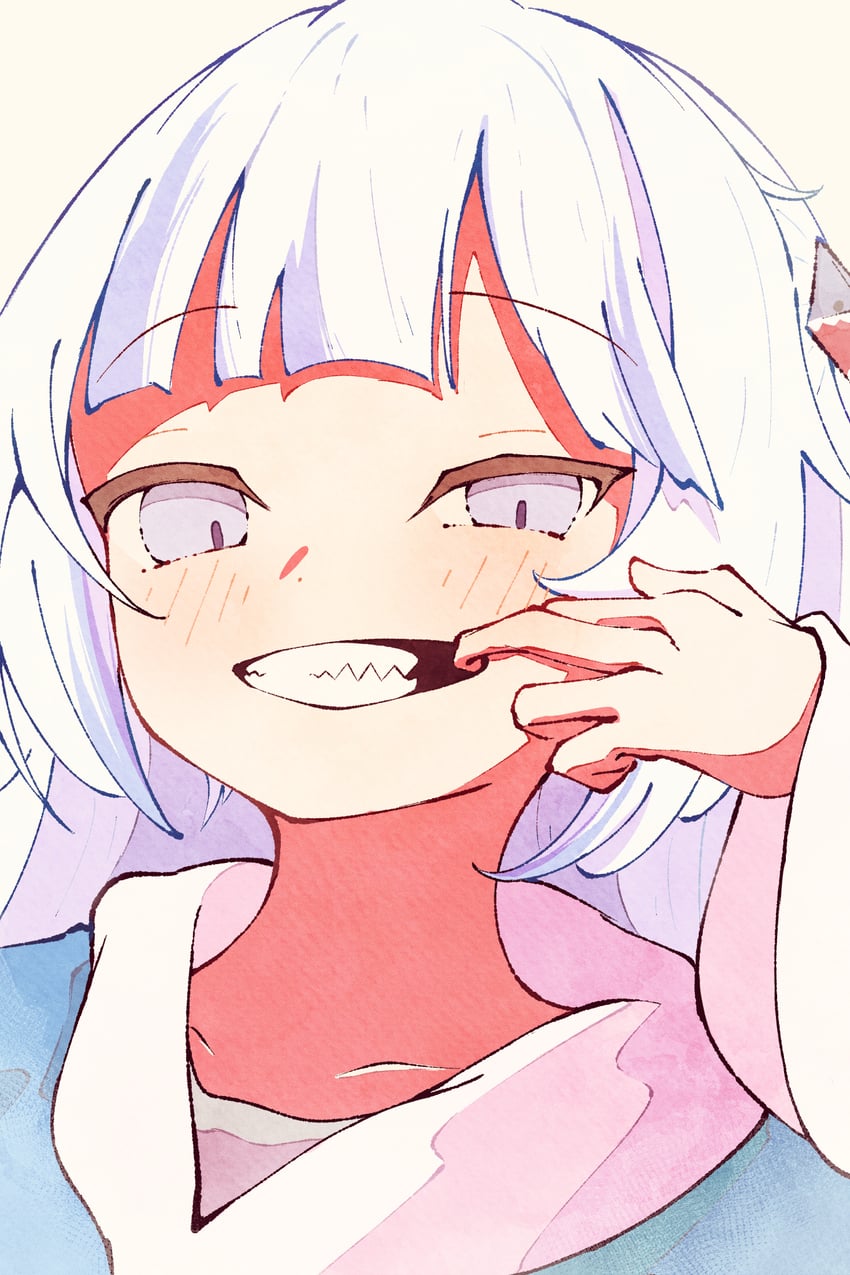 gawr gura (hololive and 1 more) drawn by naranoashika