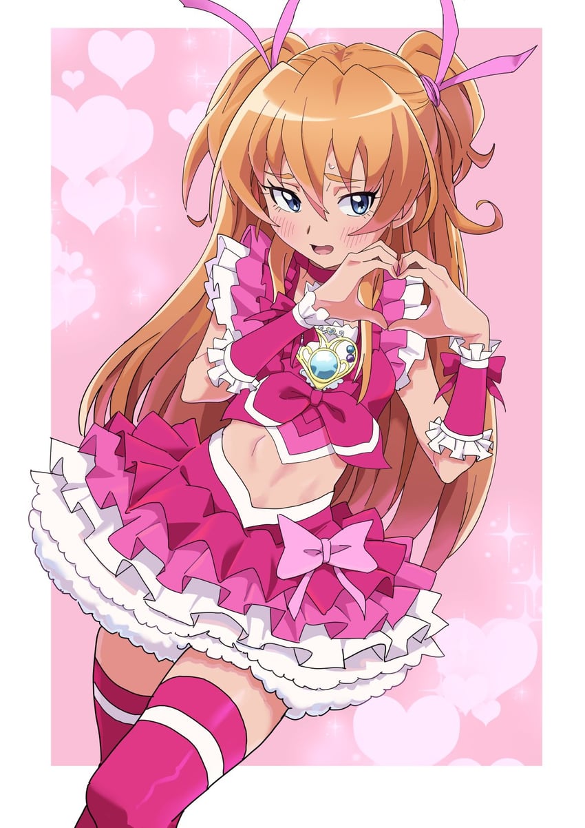 houjou hibiki and cure melody (precure and 1 more) drawn by gya-tei