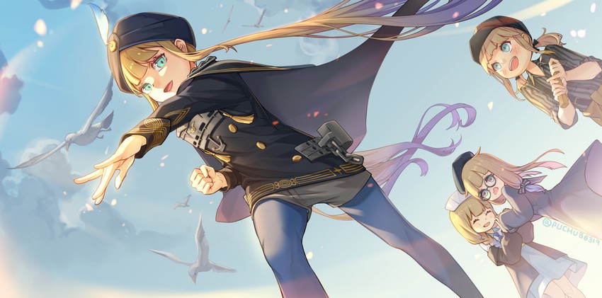 nemo, captain nemo, professor nemo, nurse nemo, and engineer nemo (fate and 1 more) drawn by puchu_huang