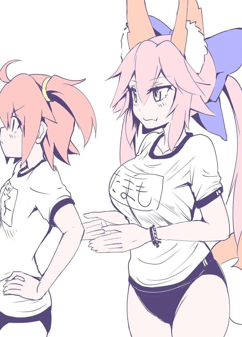 fujimaru ritsuka, tamamo, and tamamo no mae (fate and 2 more) drawn by wisespeak