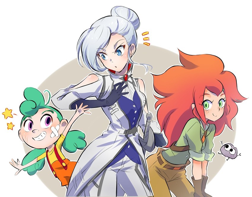 winter schnee, elizabeth maxwell, skout, and nikki (rwby and 3 more) drawn by iesupa