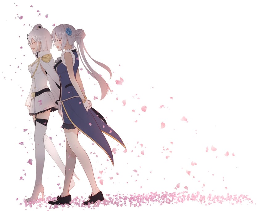 yakumo mitama and izumi kanagi (mahou shoujo madoka magica and 1 more) drawn by saeko_pancat