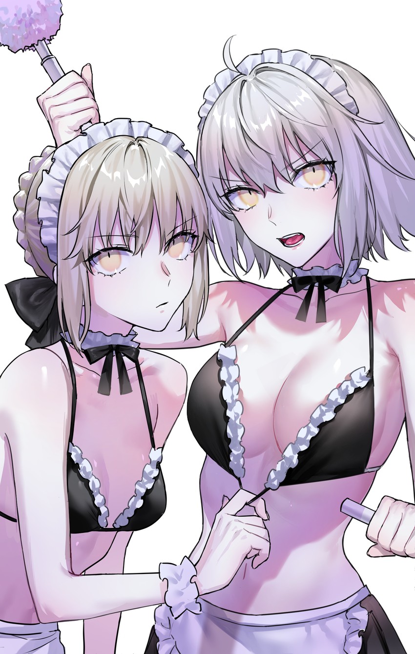 artoria pendragon, jeanne d'arc alter, and saber alter (fate and 1 more) drawn by nipi27