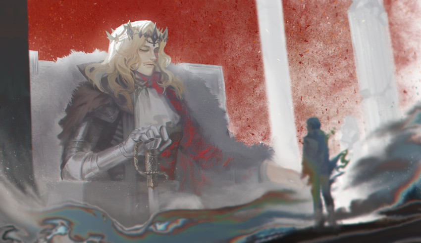 klein moretti and roselle gustav (lord of the mysteries) drawn by iamabin