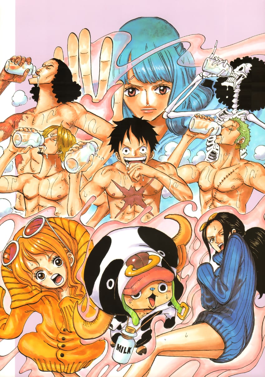 nami, monkey d. luffy, nico robin, roronoa zoro, sanji, and 4 more (one piece and 1 more) drawn by oda_eiichirou