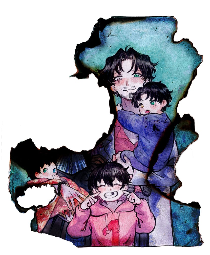yamada ichiro, yamada saburo, yamada jiro, amayado rei, and yamada nayuta (hypnosis mic) drawn by xamitra