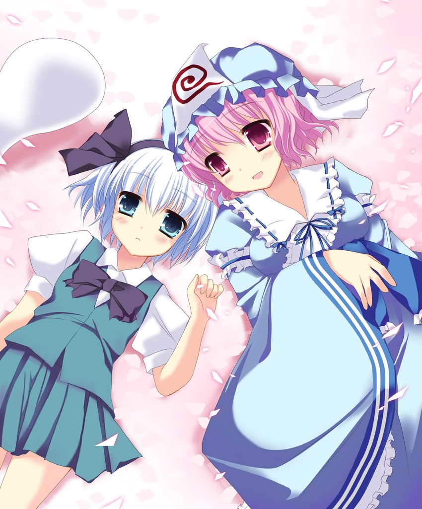 konpaku youmu and saigyouji yuyuko (touhou) drawn by nasu_hanahana
