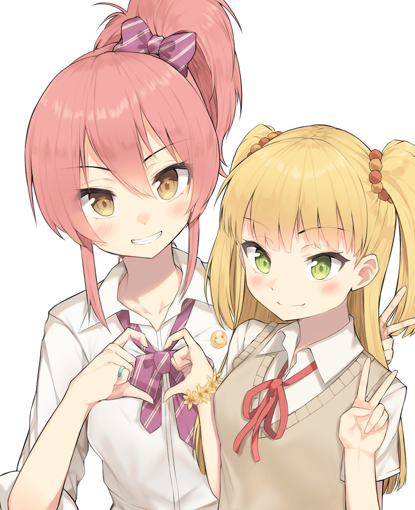 jougasaki mika and jougasaki rika (idolmaster and 1 more) drawn by applepie_(12711019)