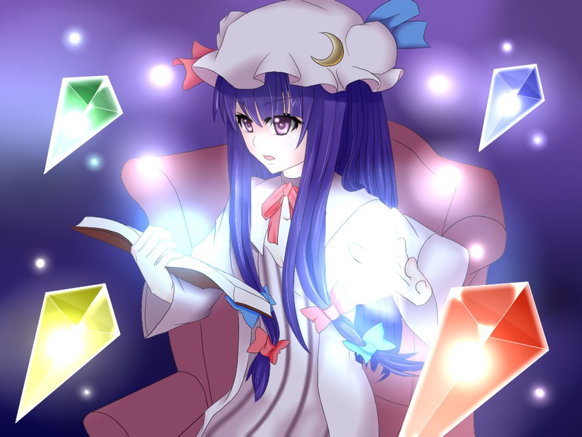 patchouli knowledge (touhou) drawn by yuu_(yuem)