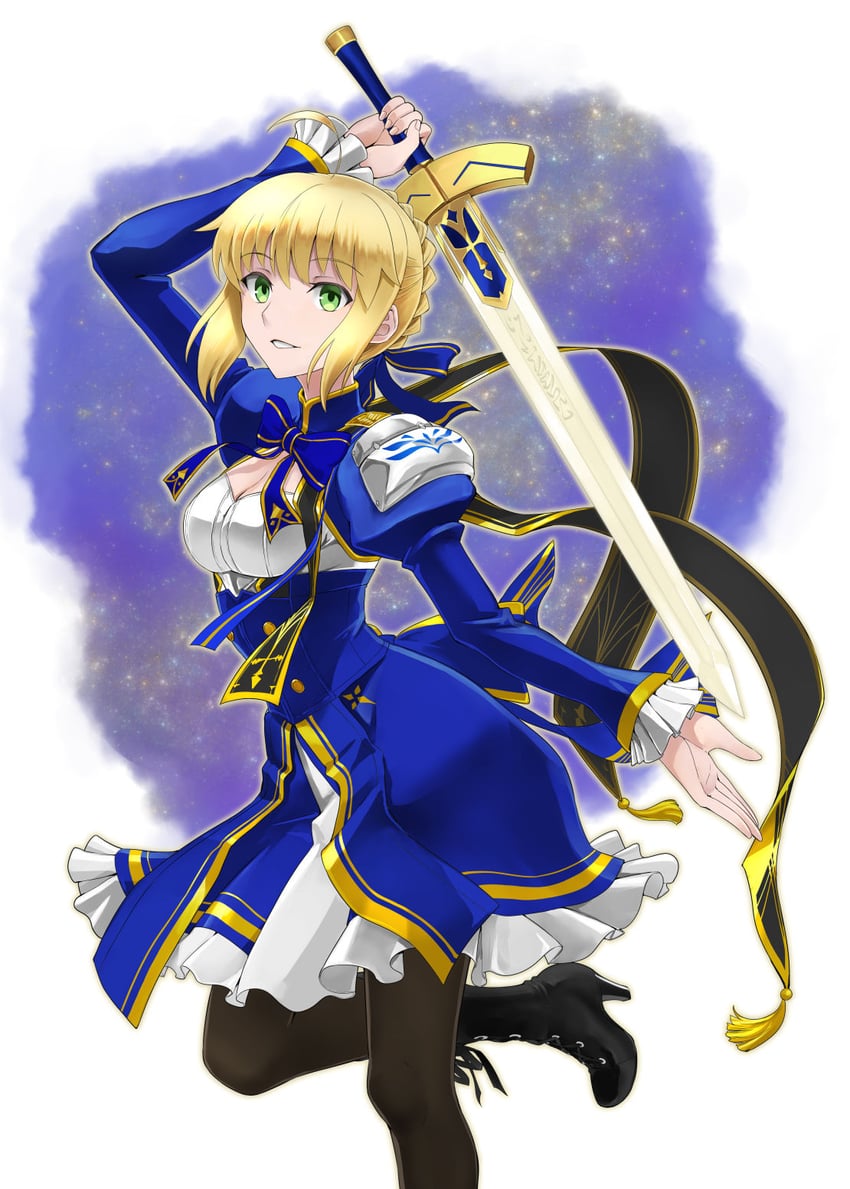 artoria pendragon and saber (fate and 2 more) drawn by shirotsumekusa