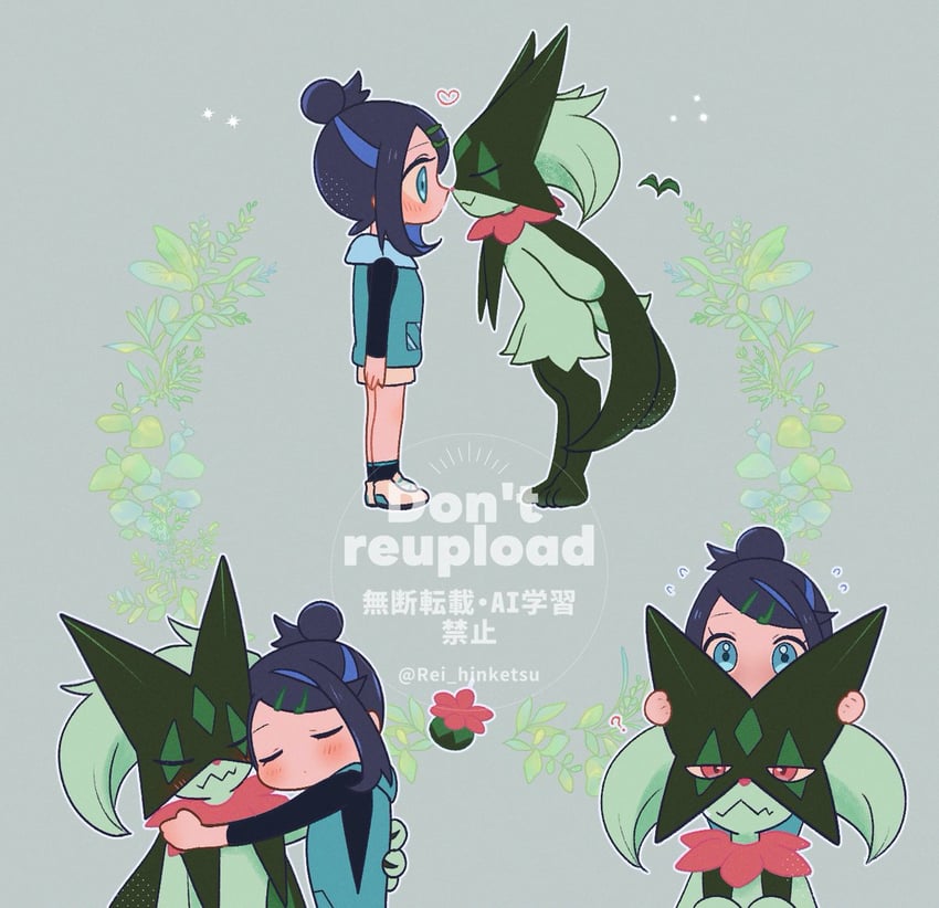 liko and meowscarada (pokemon and 1 more) drawn by rei_hinketsu