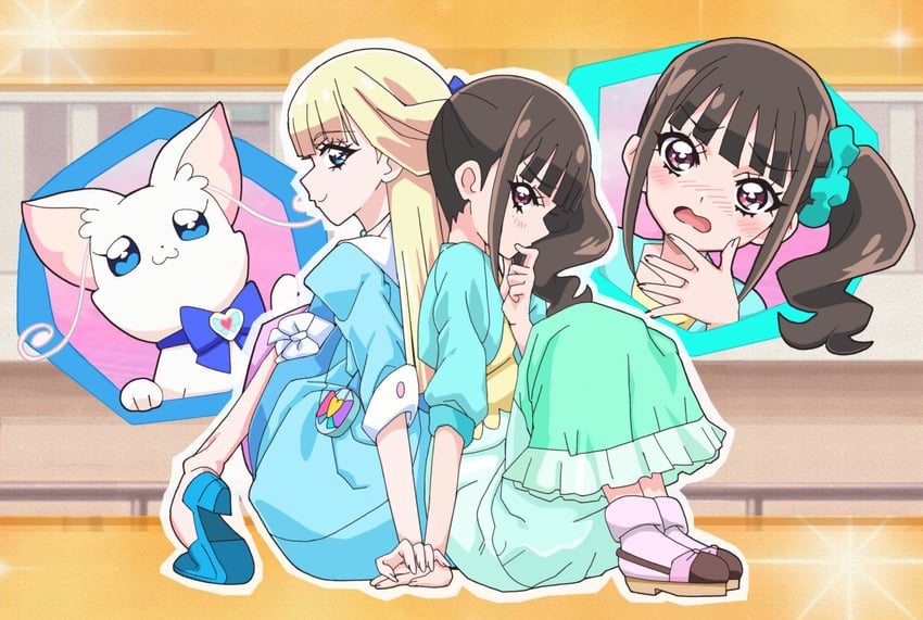 nekoyashiki yuki and nekoyashiki mayu (precure and 1 more) drawn by masaru_(win800)
