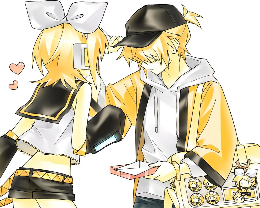 kagamine rin and kagamine len (vocaloid) drawn by hynn0x_x