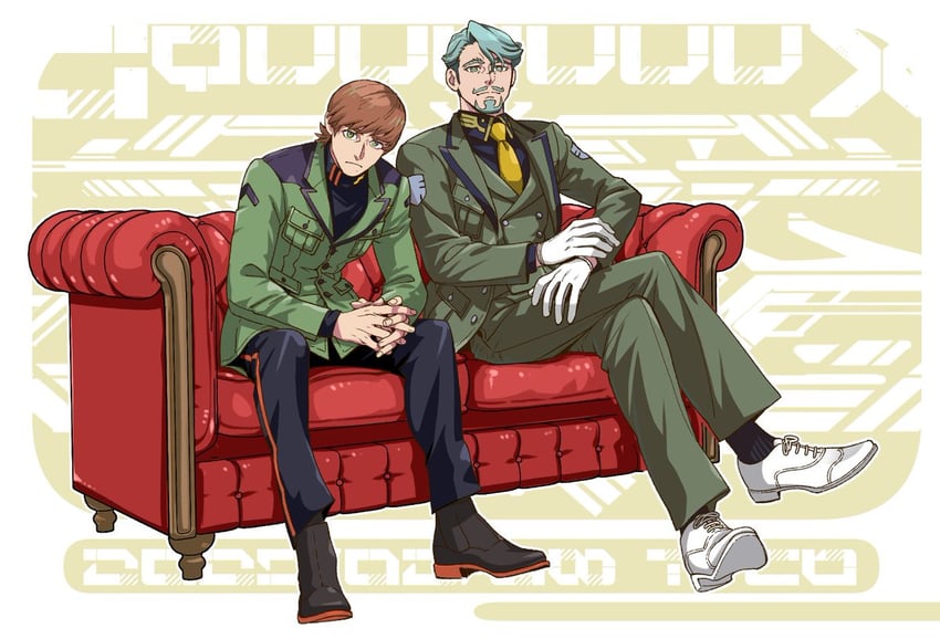 challia bull and xavier olivette (gundam and 1 more) drawn by nyan_co3